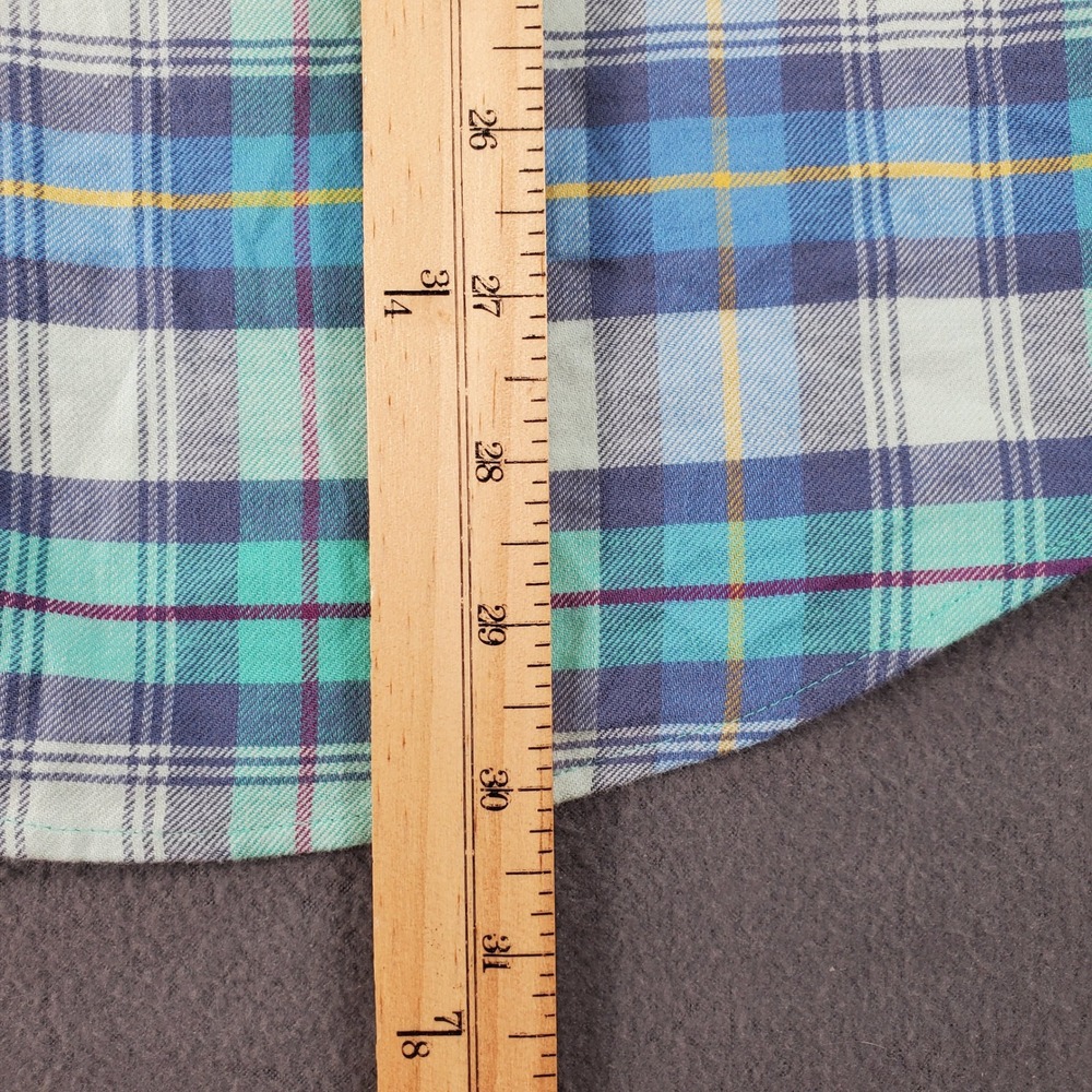 Vineyard Vines Slim Fit Whale Shirt Mens Large Blue Green Plaid Button Down L - Picture 5 of 7